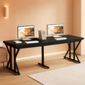 78.7 Inch Large Black Executive Desk Office Workstation