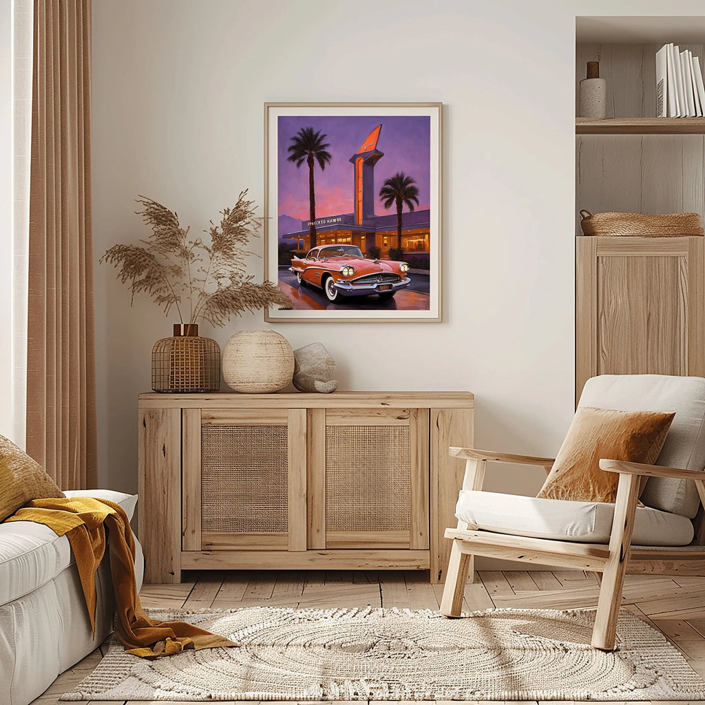 1958 Golden Hawk GT - Retro Hotel Edition | Poster Canvas