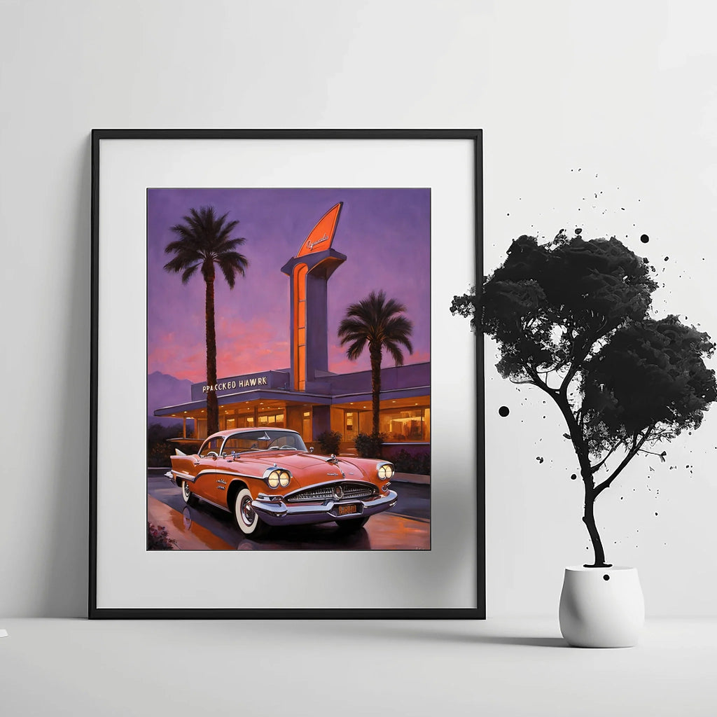 1958 Golden Hawk GT - Retro Hotel Edition | Poster Canvas