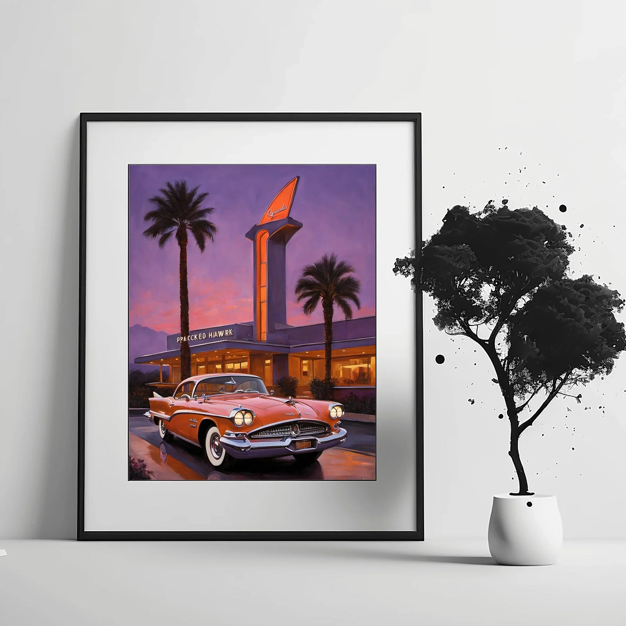 1958 Golden Hawk GT - Retro Hotel Edition | Poster Canvas