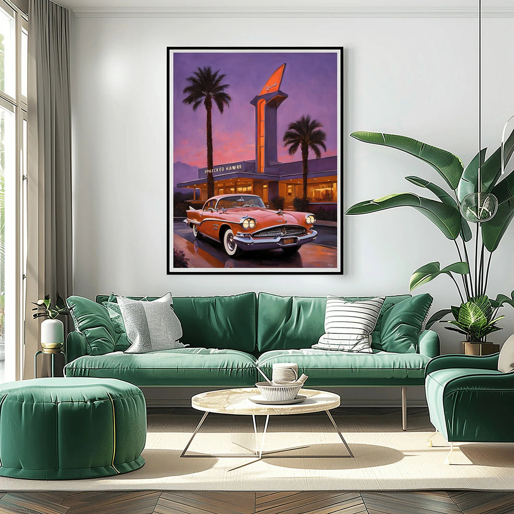 1958 Golden Hawk GT - Retro Hotel Edition | Poster Canvas