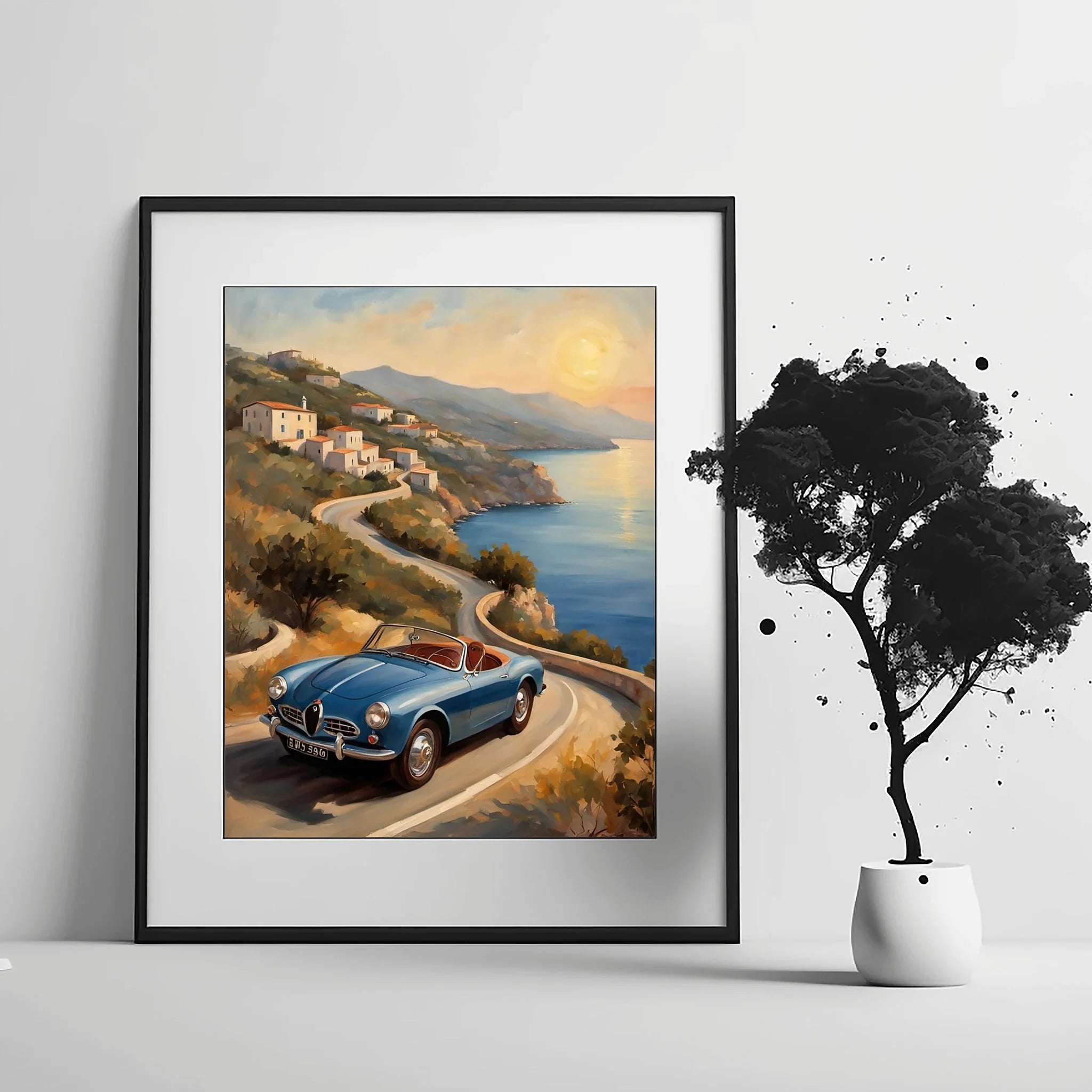 1958 Italian Spider Romance - Beach Edition | Poster Canvas