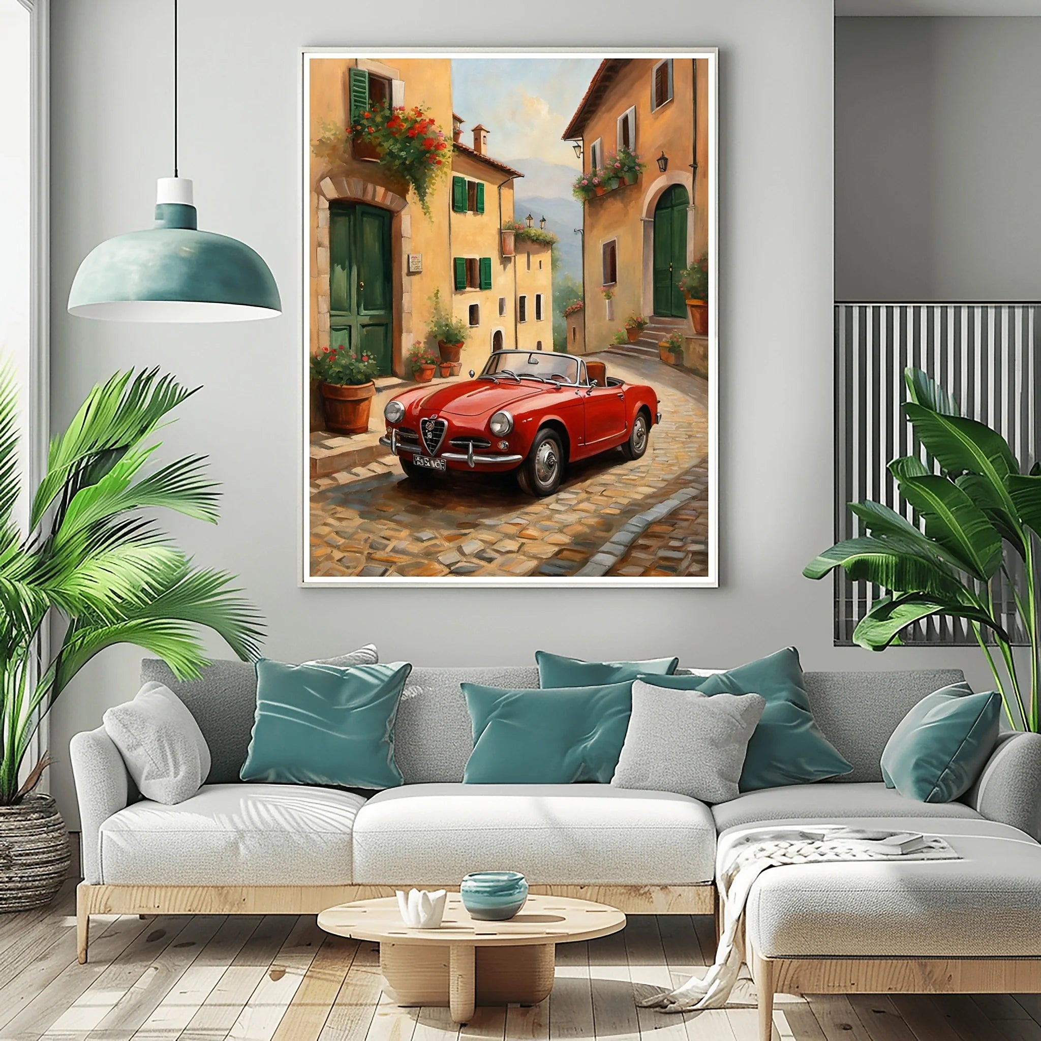 1958 Italian Spider Romance - Italian Street Edition | Poster Canvas