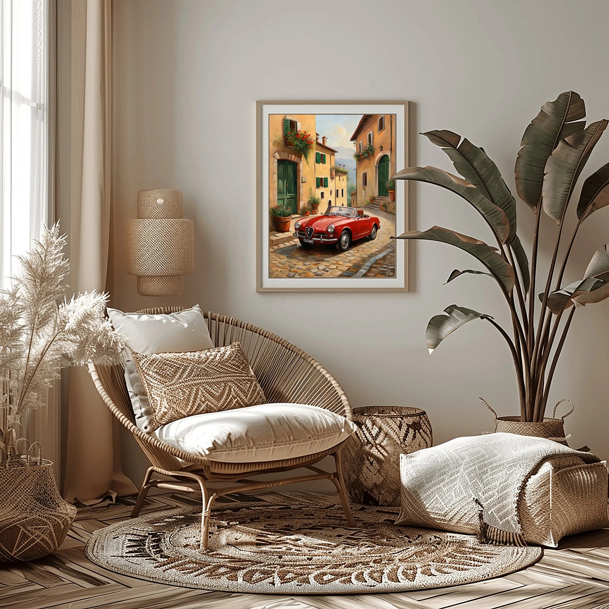 1958 Italian Spider Romance - Italian Street Edition | Poster Canvas