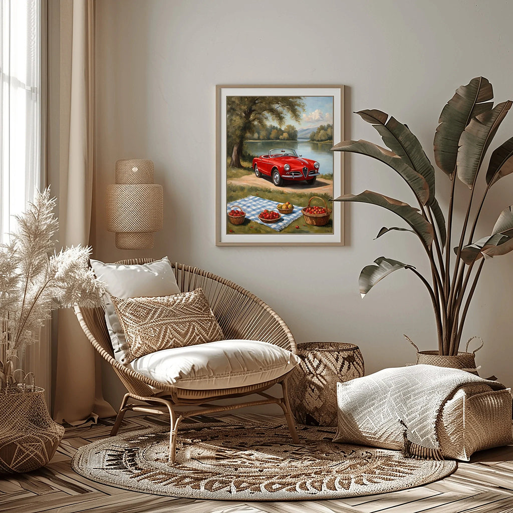 1958 Italian Spider Romance - Lakeside Edition | Poster Canvas