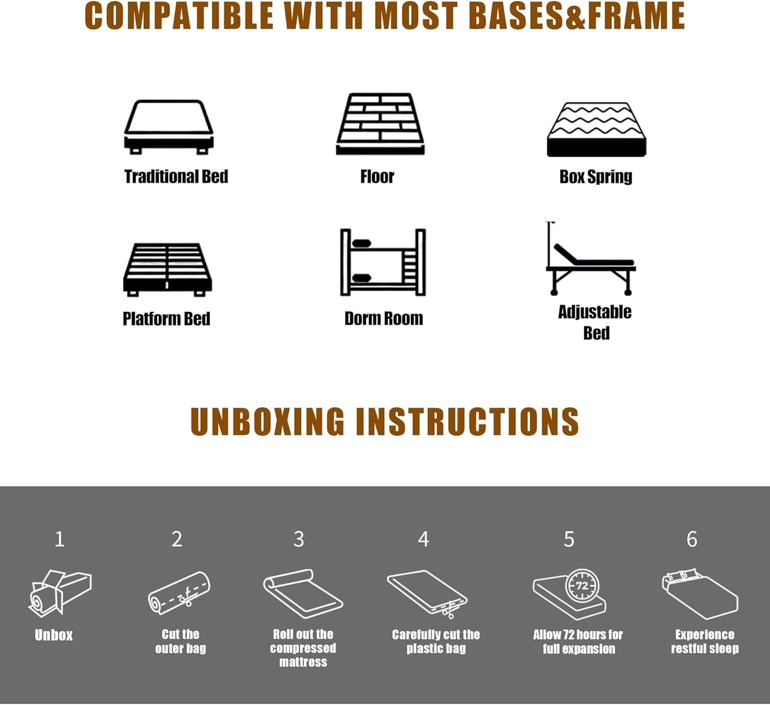 Twin 8 Inch Hybrid Mattress Pocket Spring Memory Foam