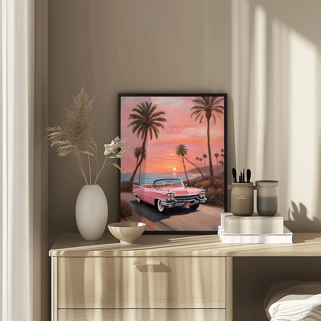 1959 Fins Chrome Cadillac - Beach Edition | Poster Canvas