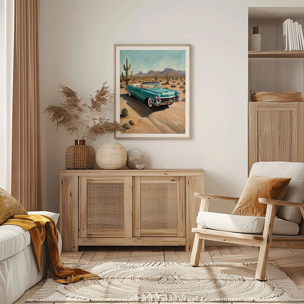 1959 Fins Chrome Cadillac - Desert Edition | Poster Canvas