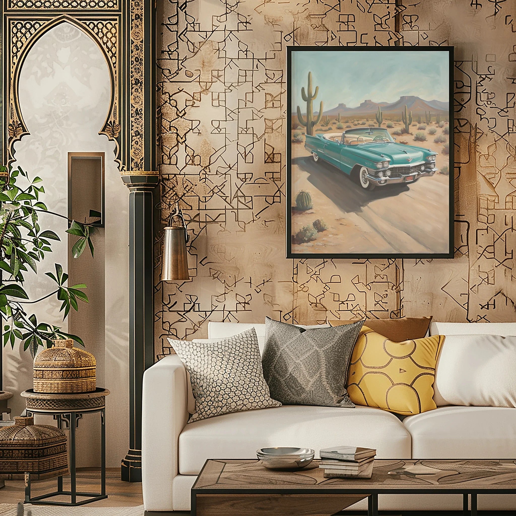 1959 Fins Chrome Cadillac - Desert Edition | Poster Canvas