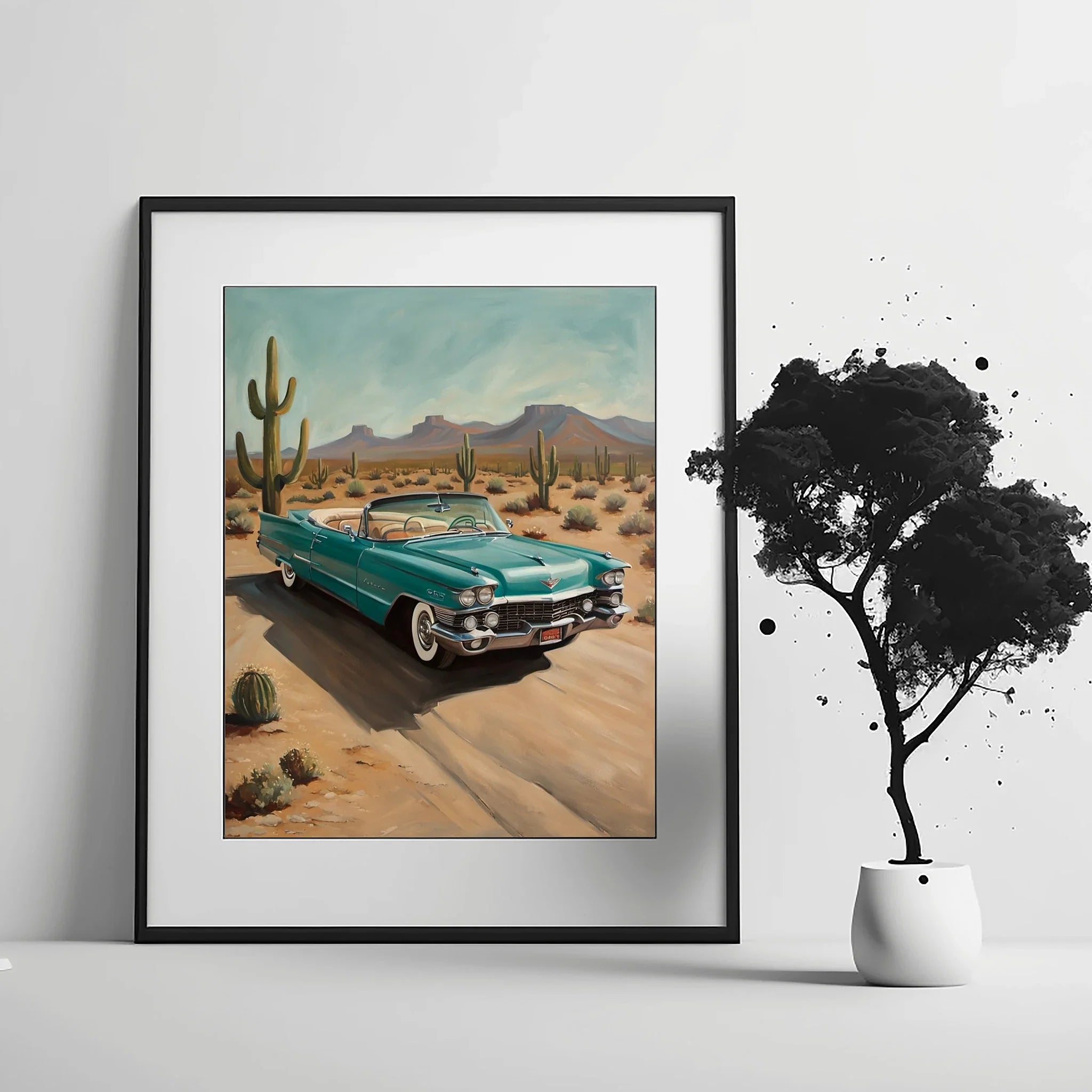1959 Fins Chrome Cadillac - Desert Edition | Poster Canvas