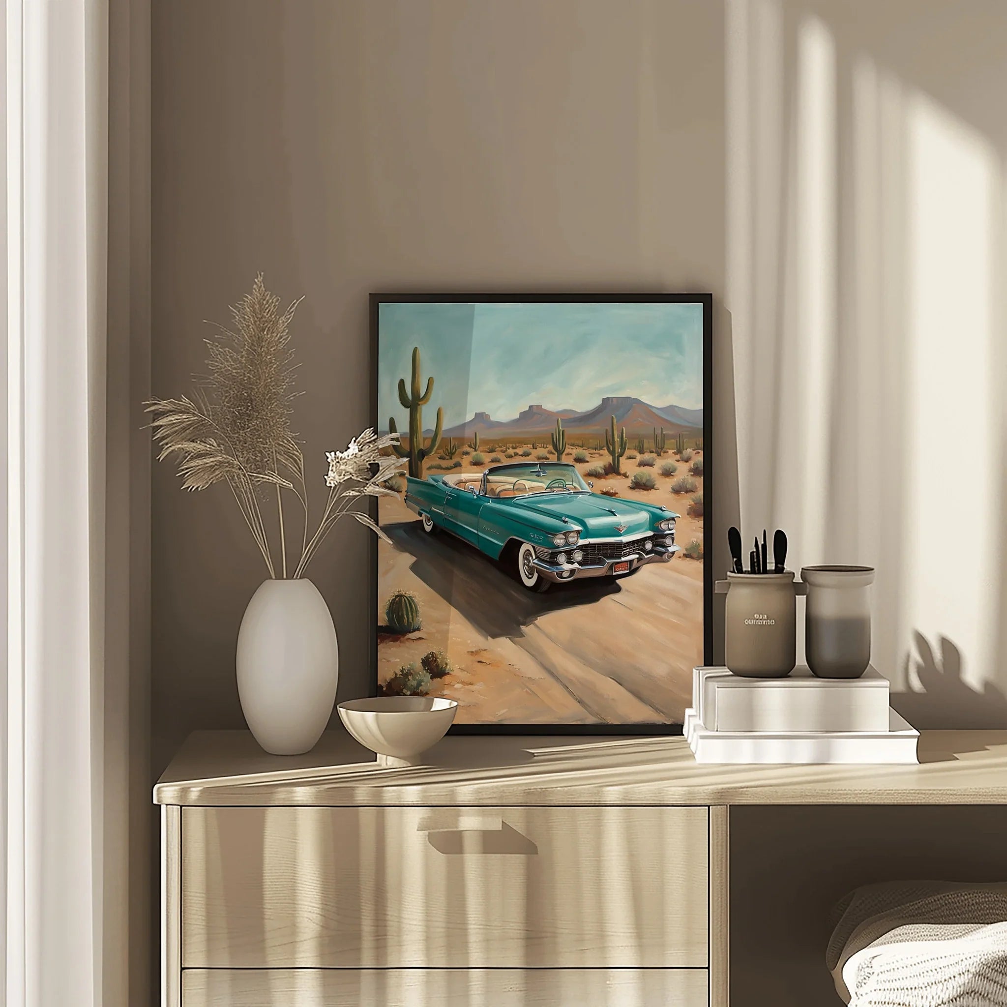 1959 Fins Chrome Cadillac - Desert Edition | Poster Canvas