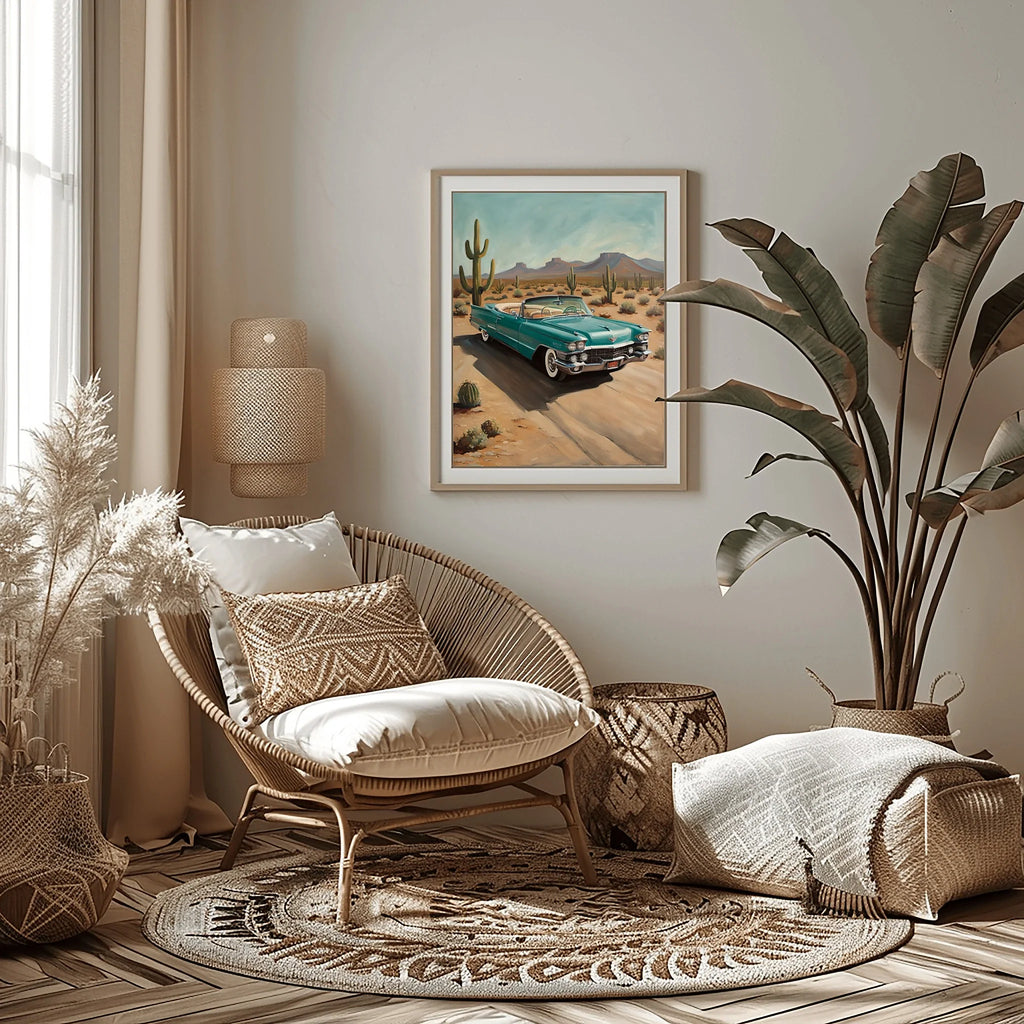 1959 Fins Chrome Cadillac - Desert Edition | Poster Canvas