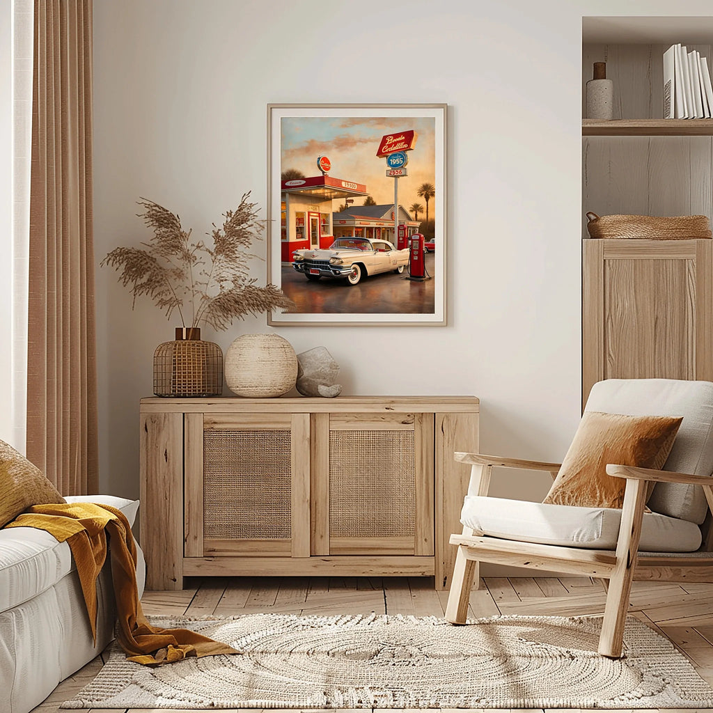 1959 Fins Chrome Cadillac - Vintage Station Edition | Poster Canvas