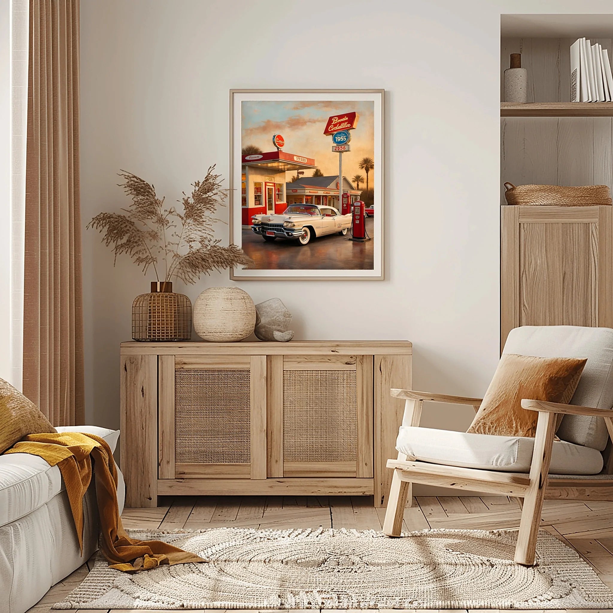 1959 Fins Chrome Cadillac - Vintage Station Edition | Poster Canvas