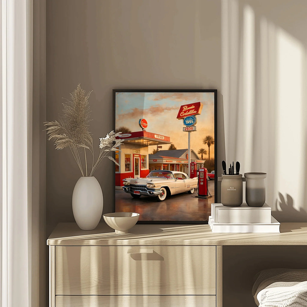 1959 Fins Chrome Cadillac - Vintage Station Edition | Poster Canvas
