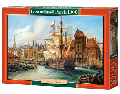1000 Piece Jigsaw Puzzle, The Old Gdansk, Poland, historic sailing ship, Adult Puzzle, Castorland C-102914-2