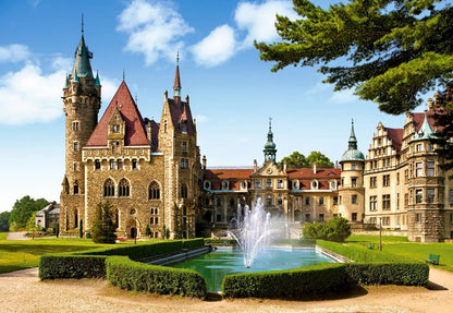 1500 Piece Jigsaw Puzzle, Moszna Castle, Poland, Historical building , Adult Puzzle, Castorland C-150670-2
