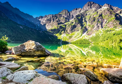 1500 Piece Jigsaw Puzzle, Sunrise at Morskie Oko, Tatras, Poland, Rocky Peak Nature Scene, Mountain landscape, Adult Puzzle, Castorland C-152216-2