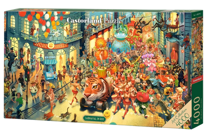 4000 Piece Jigsaw Puzzle, Carnaval in Rio, Street Party Jigsaw, Whimsical City Parade, Adult Puzzle, Castorland C-400379-2
