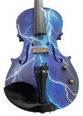 Electric Blue Lightning Violin
