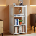 4 Tier White Bookshelf Ideal For Small Spaces Storage Room