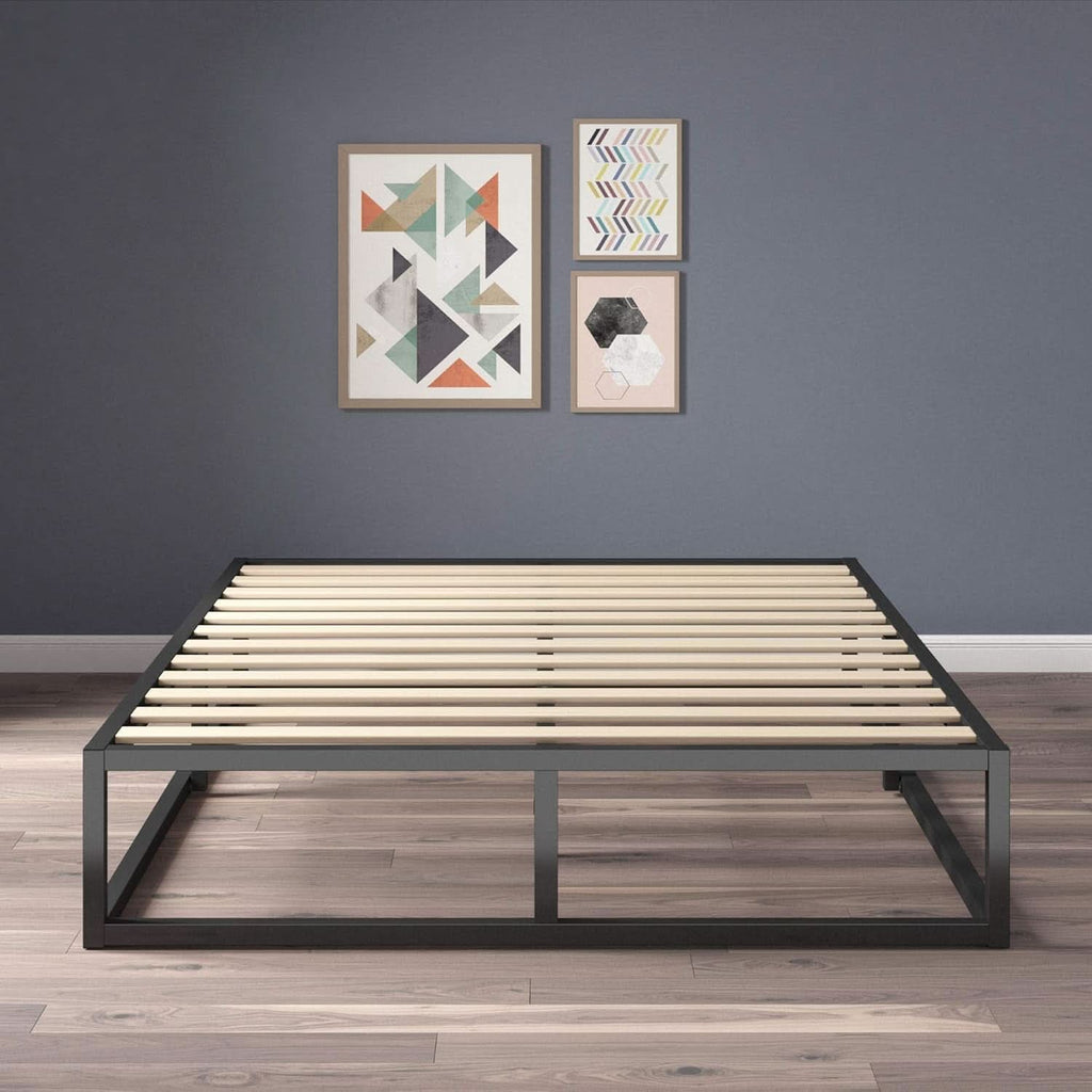 Full Size Platform Bed Frame No Box Spring Slats Included