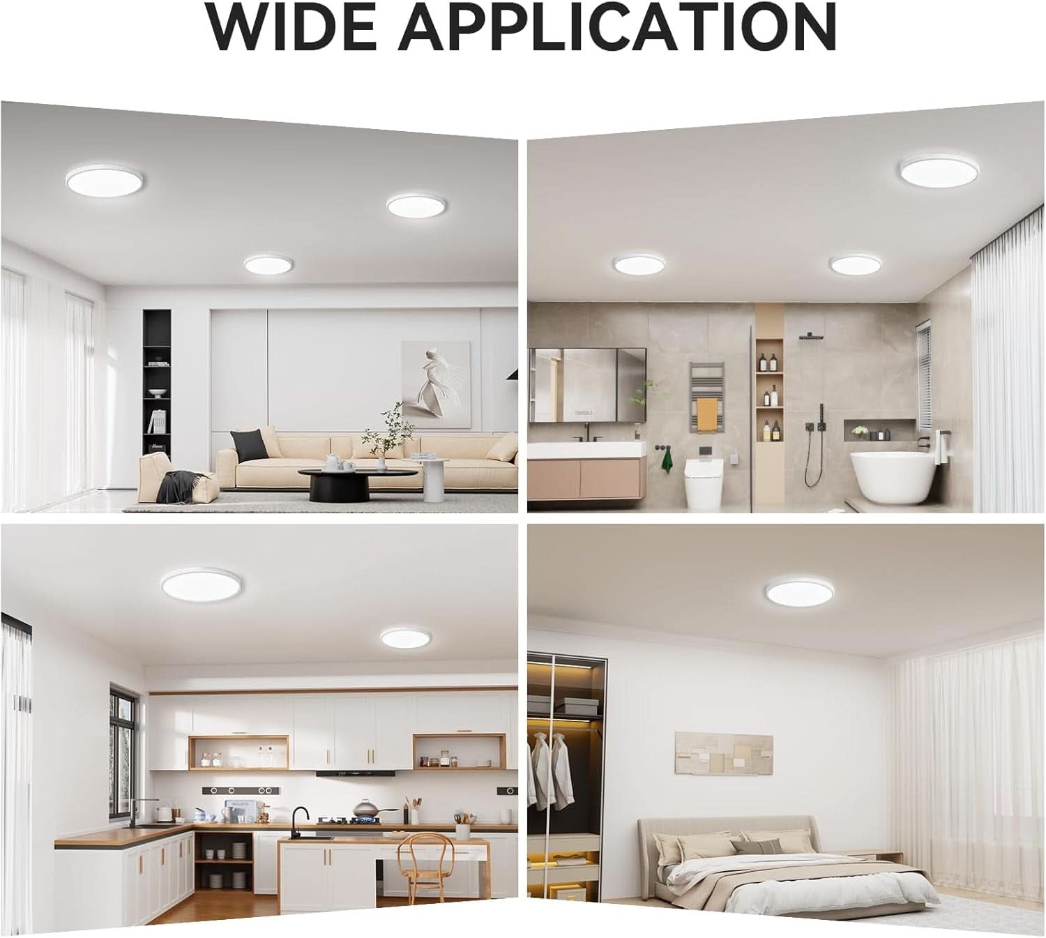 12 Pack 12 Inch LED Flush Mount Ceiling Light 5000K