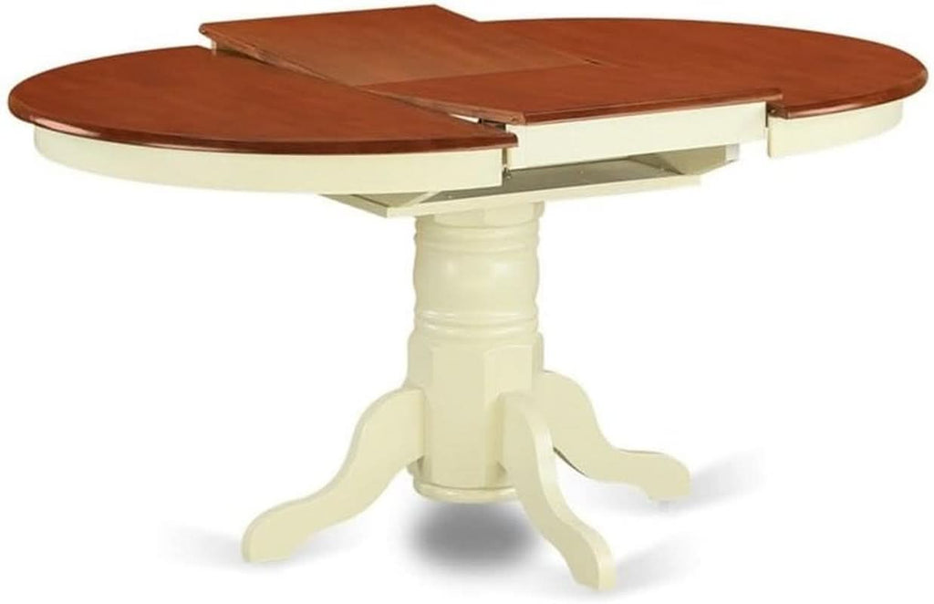 Avon Oval Dining Table 42x60 Inch Buttermilk Cherry Finish