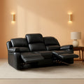 Humphreys Double Reclining Loveseat Black Faux Leather