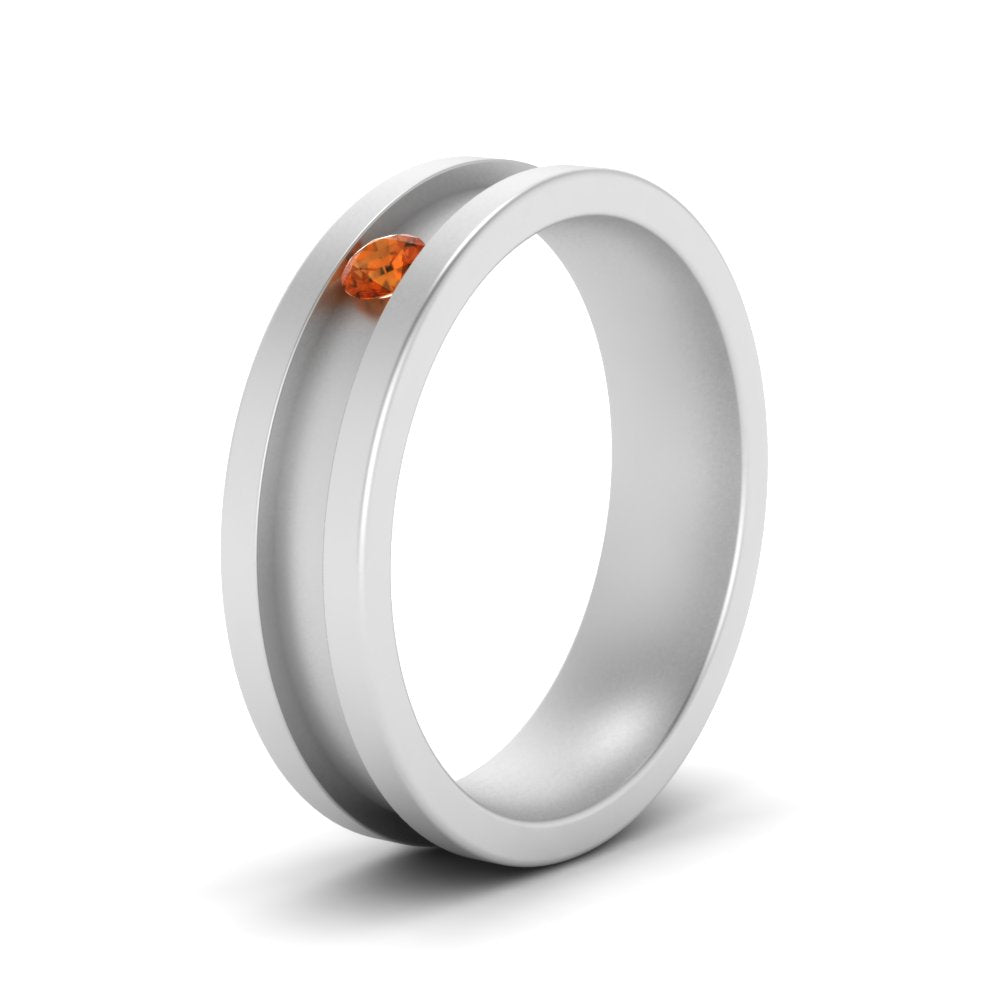 Single Stone Mens Promise Ring