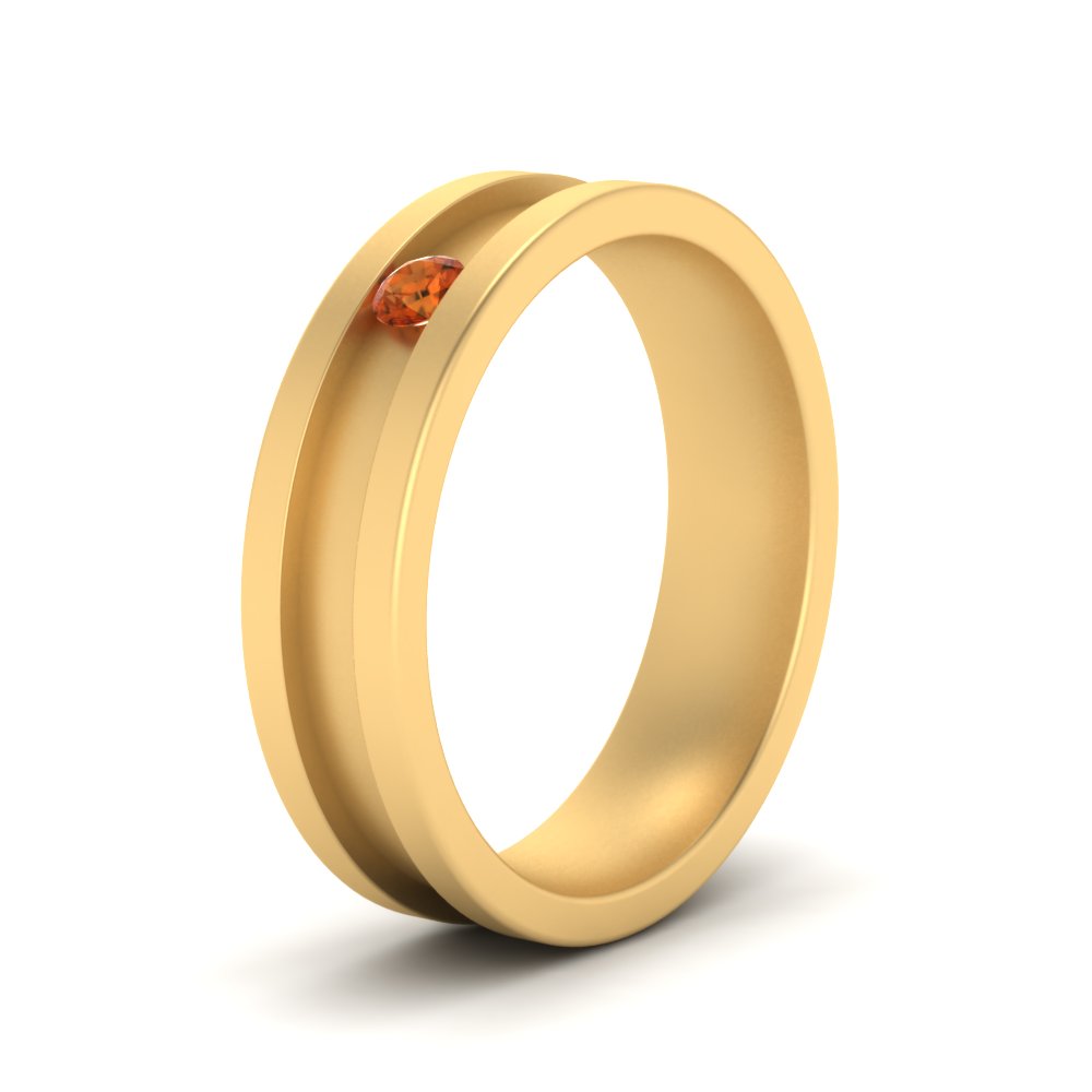 Single Stone Mens Promise Ring
