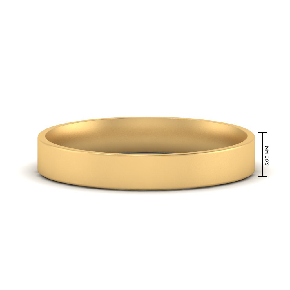 Light Weight Flat 4 mm Mens Wedding Band