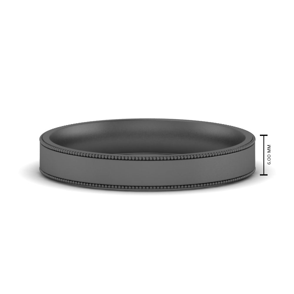 4 mm Stepped Edge Comfort Fit Flat Mens Band