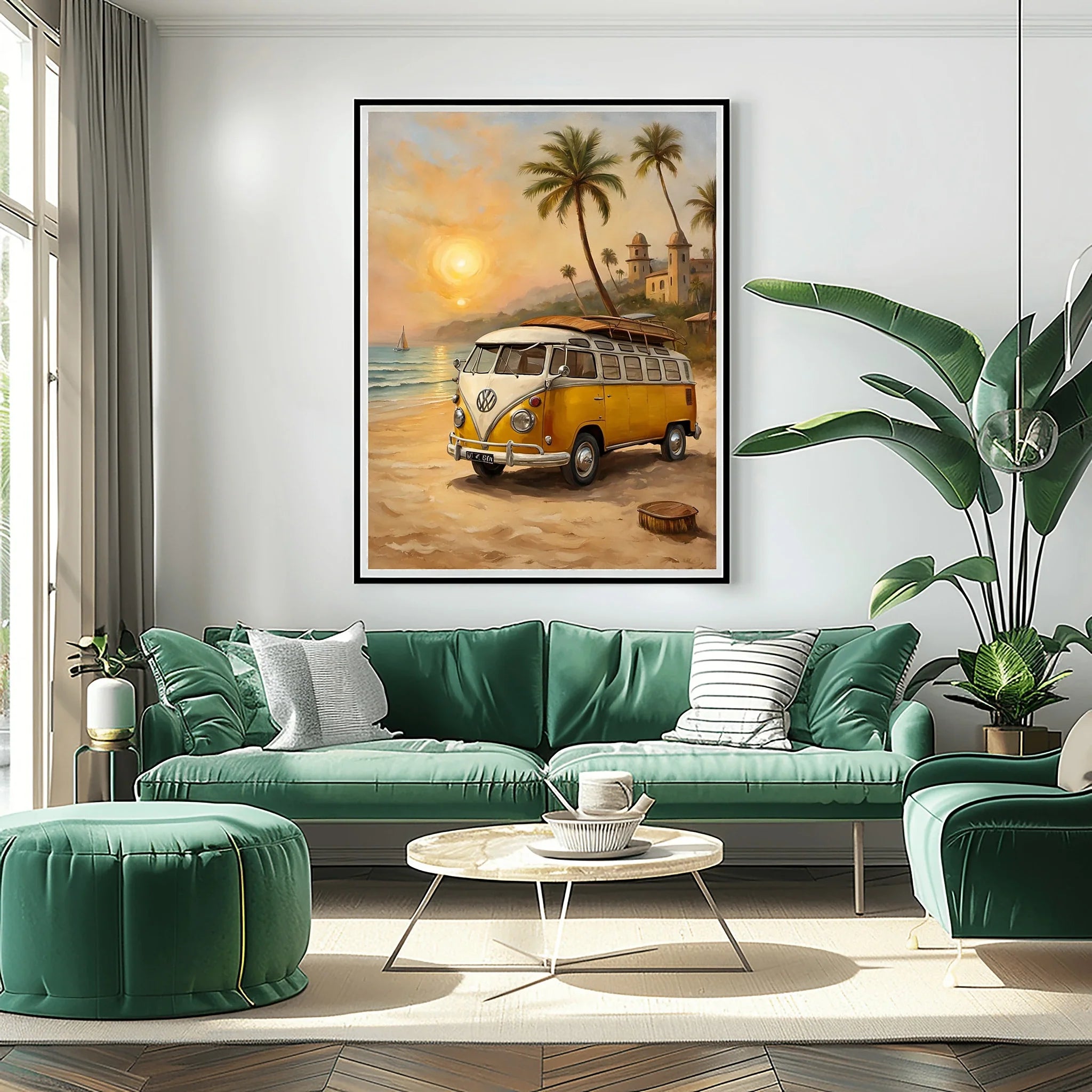 1960 German Split-Window Van - Beach Edition | Poster Canvas