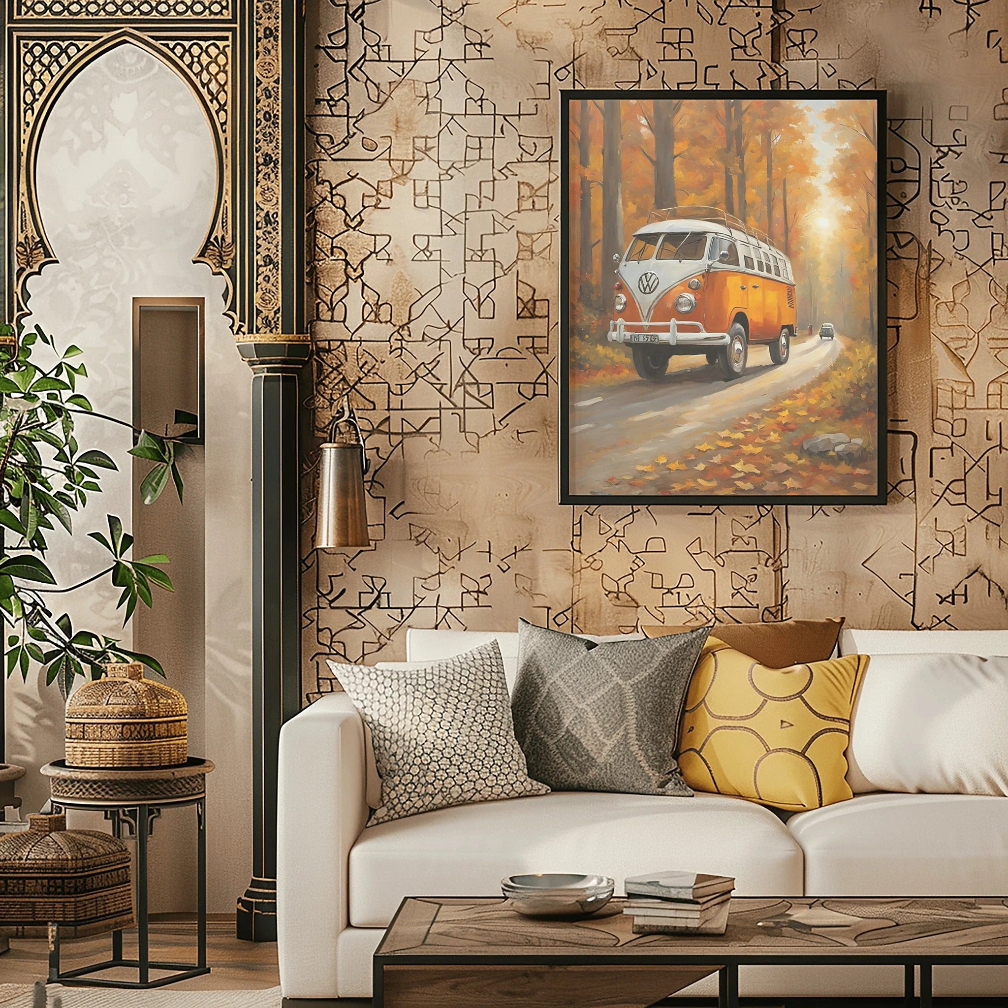 1960 German Split-Window Van - Forest Edition | Poster Canvas