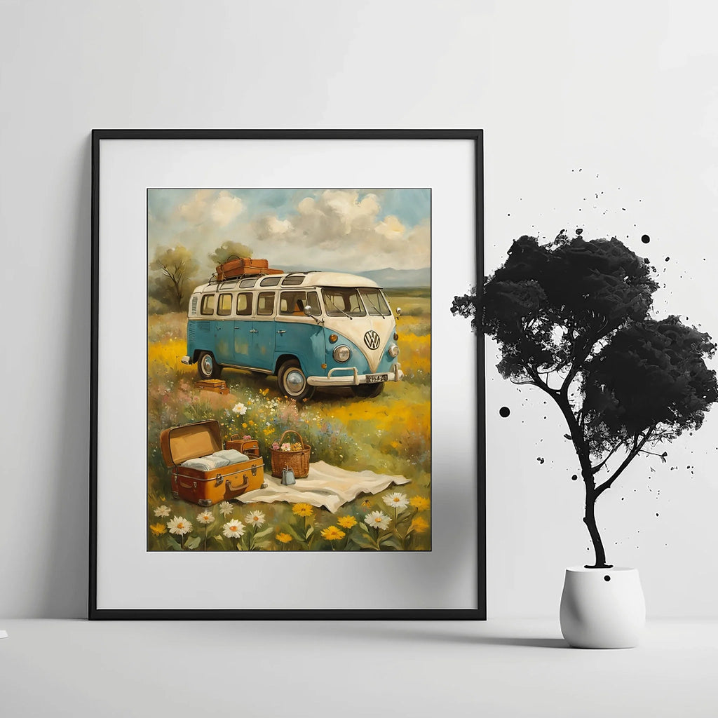 1960 German Split-Window Van - Bohem Picnic Edition | Poster Canvas