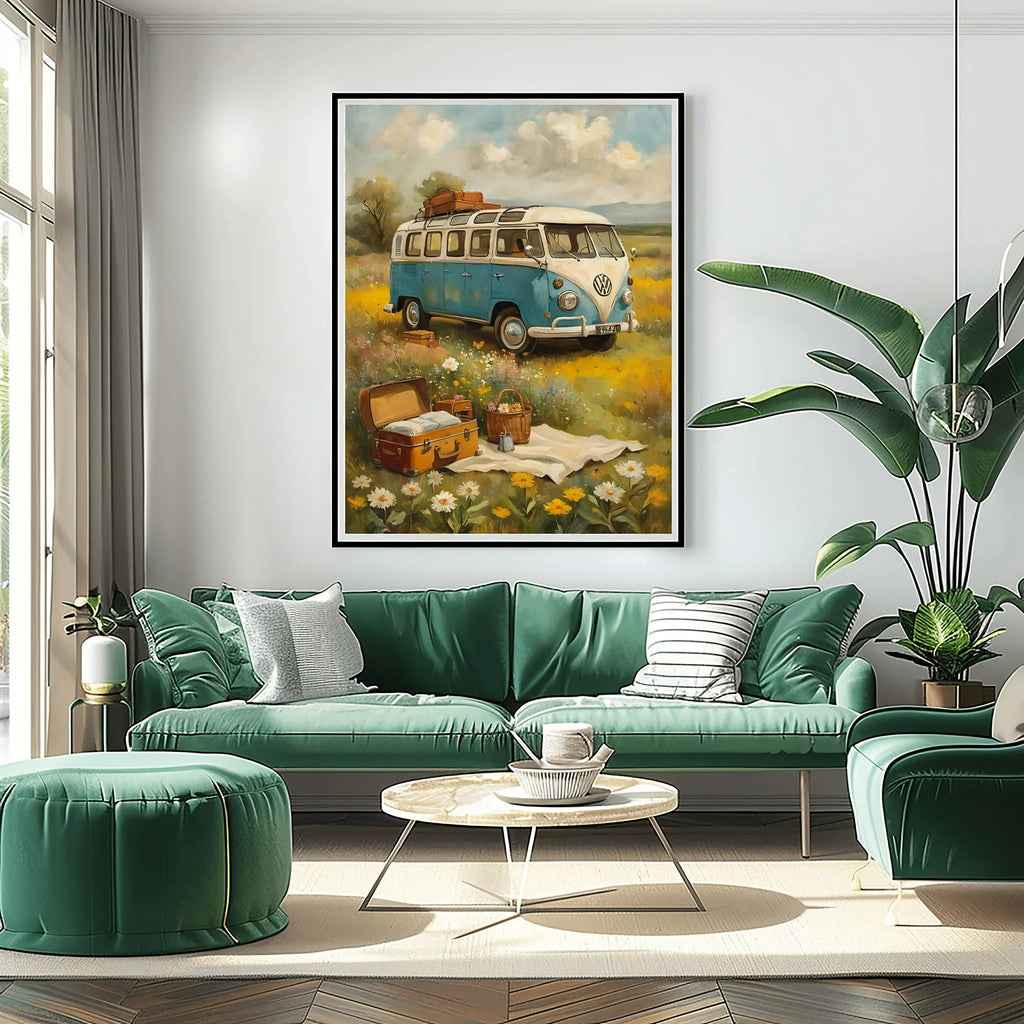 1960 German Split-Window Van - Bohem Picnic Edition | Poster Canvas