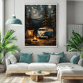 1960 German Split-Window Van - Forest Edition | Poster Canvas