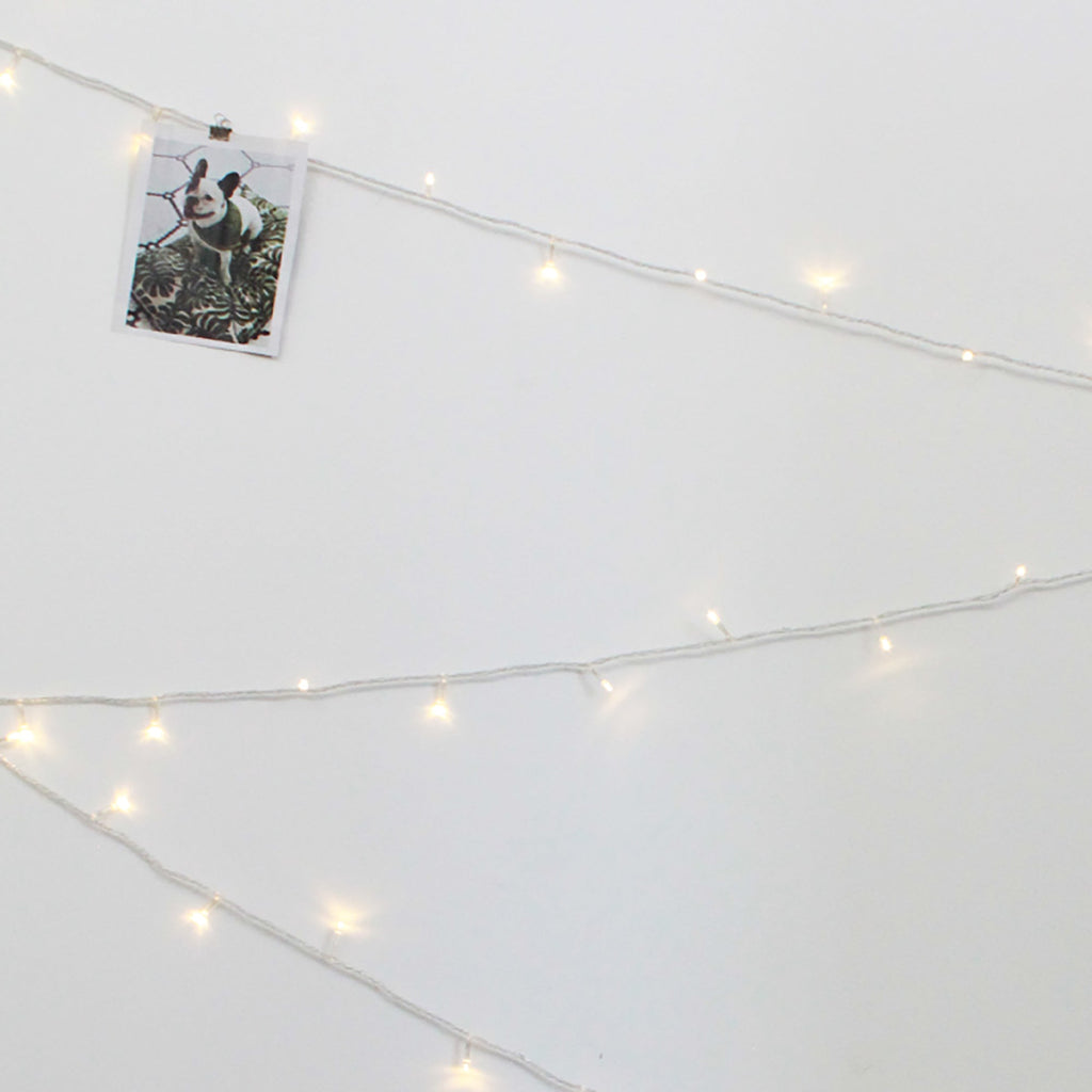 40 LED Clear Cable String Lights - Battery Operated