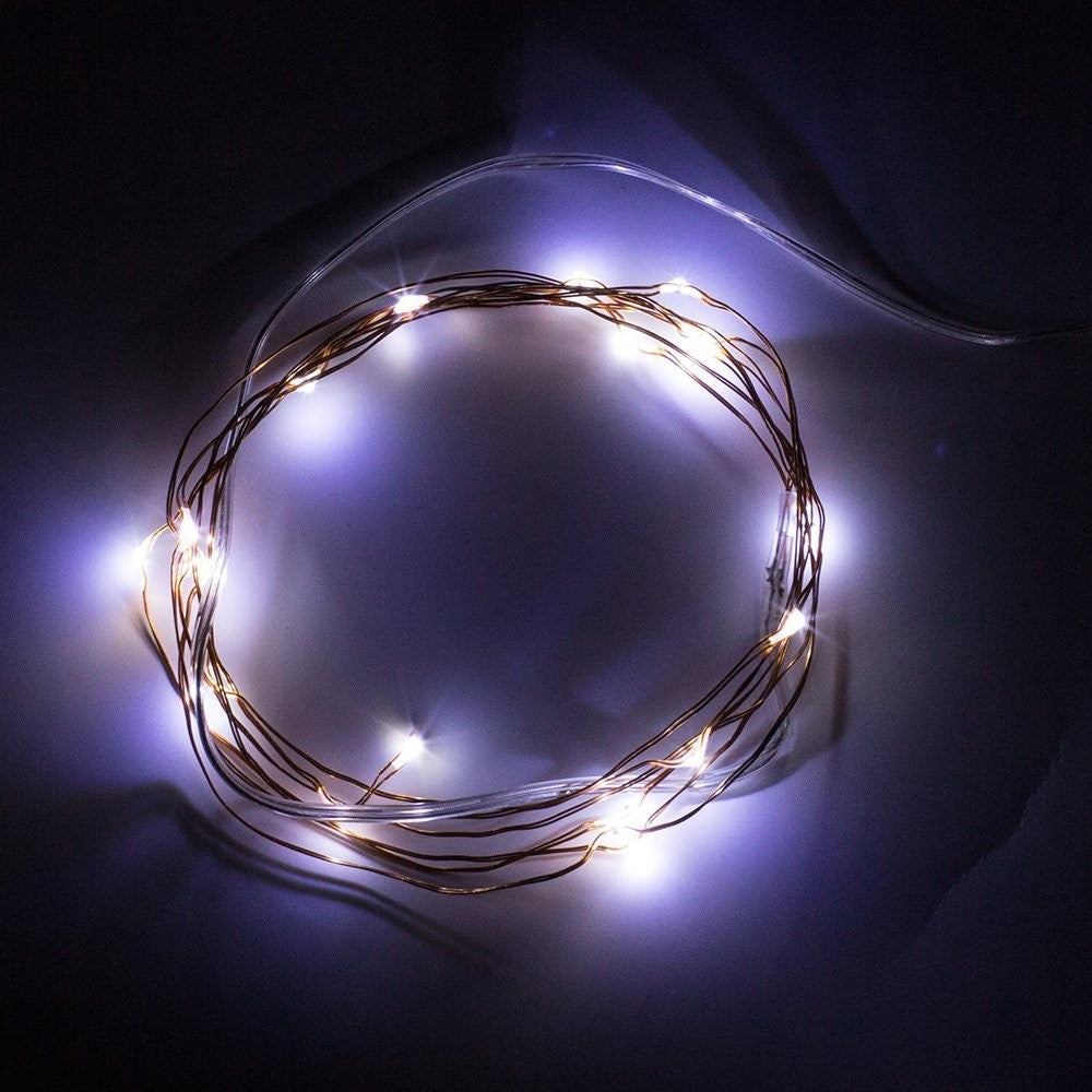 20 LED Silver Copper Mini String Light - Batteries Included