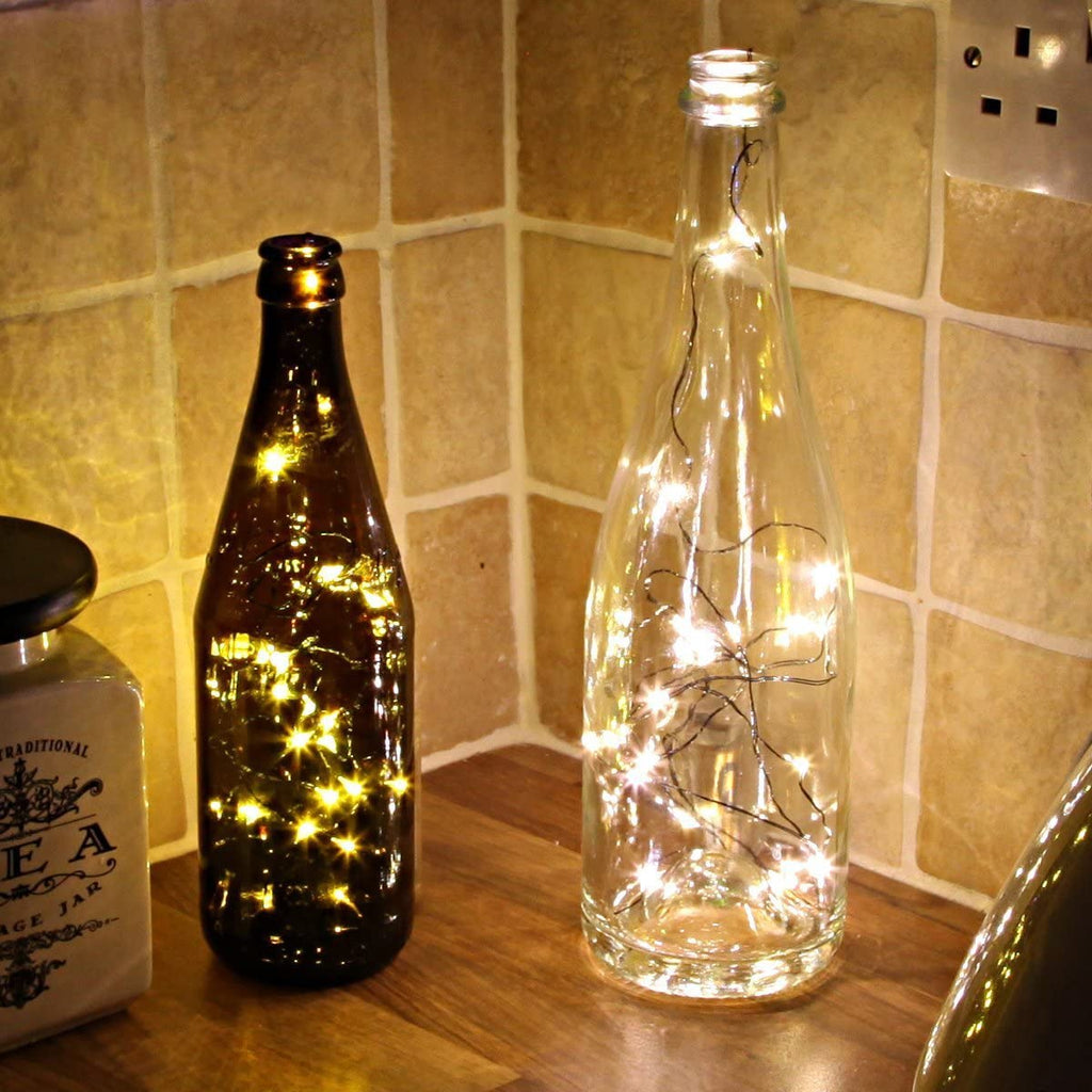 50 LED Silver Copper Fairy Lights - Battery Operated