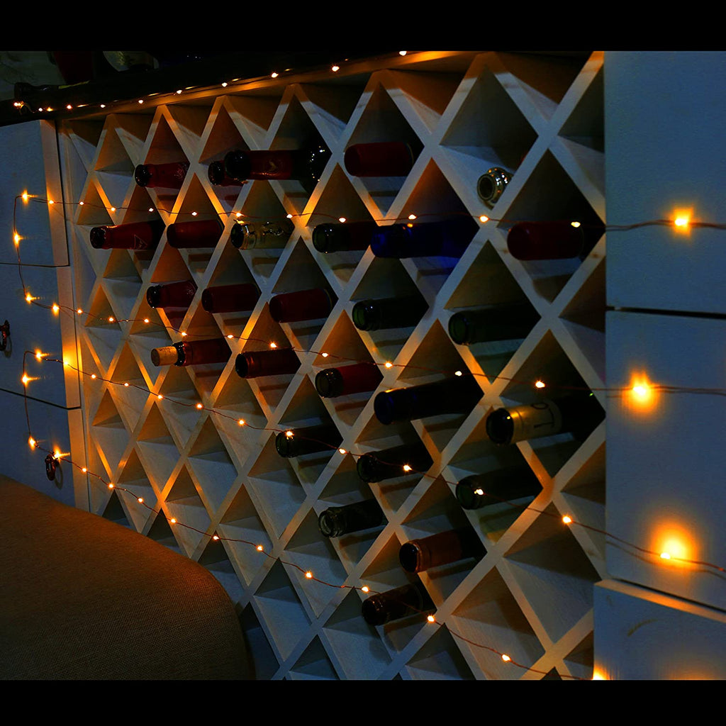 50 LED Silver Copper Fairy Lights - Battery Operated