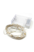 60 LED Silver Copper Fairy String Light with Timer in Warm White