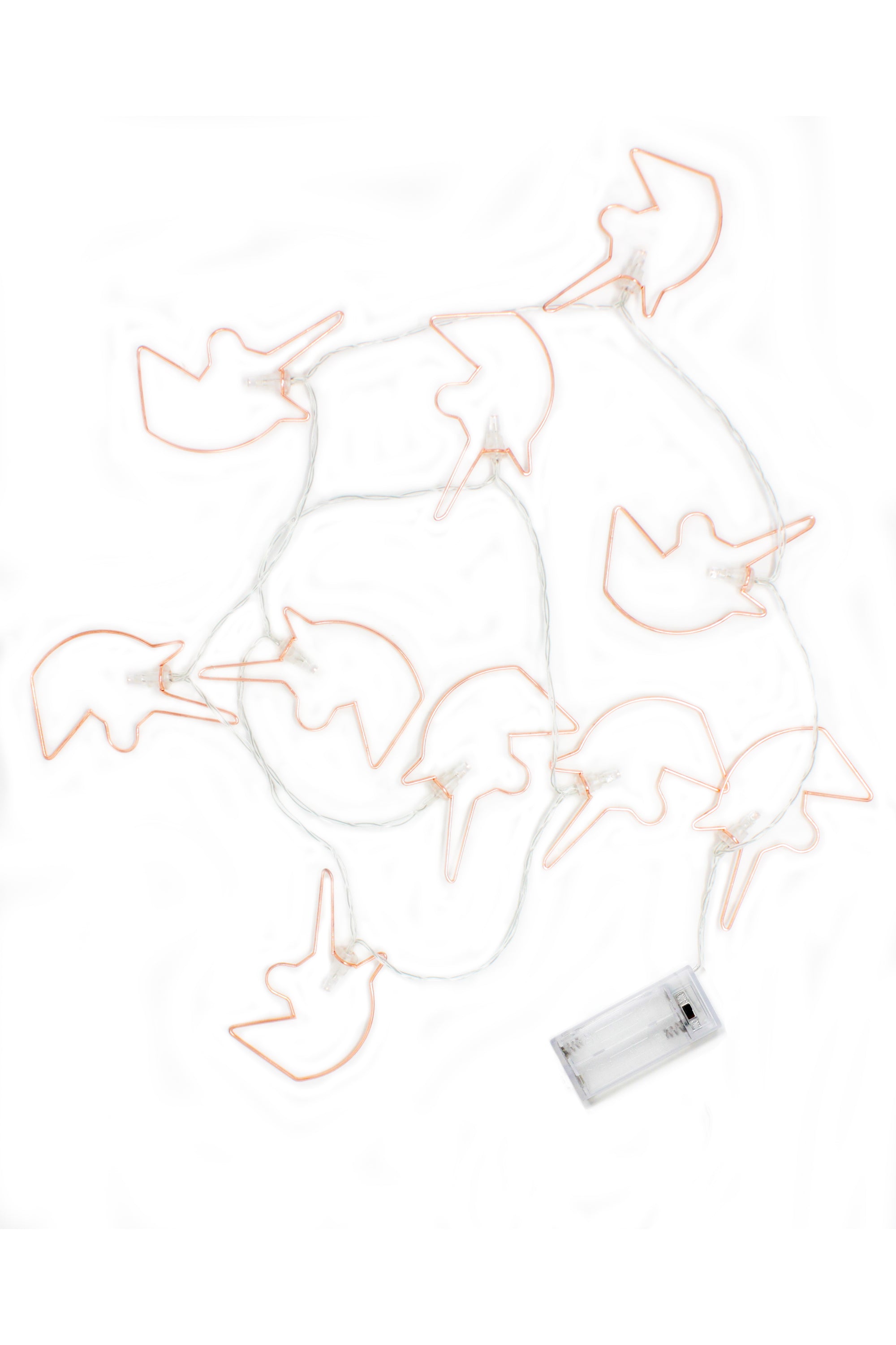Rose Gold Unicorn String Lights - Battery Operated