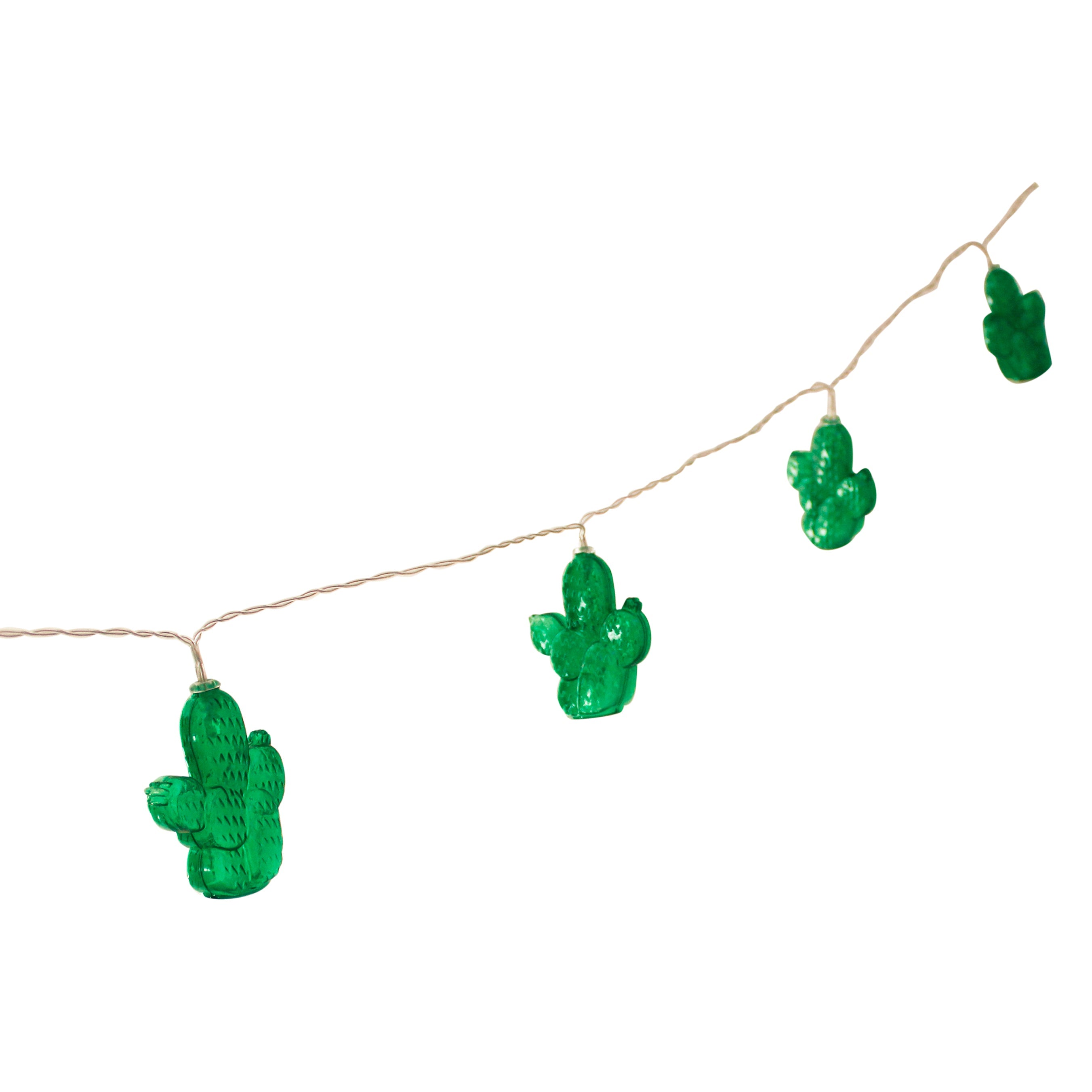 10 LED with Cactus Battery Operated String Light - Warm White