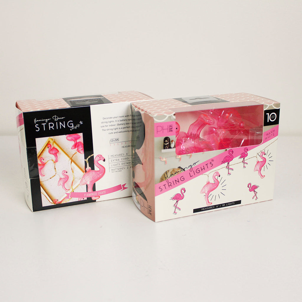 10 LED Battery Operated String Light with Flamingo - Warm White