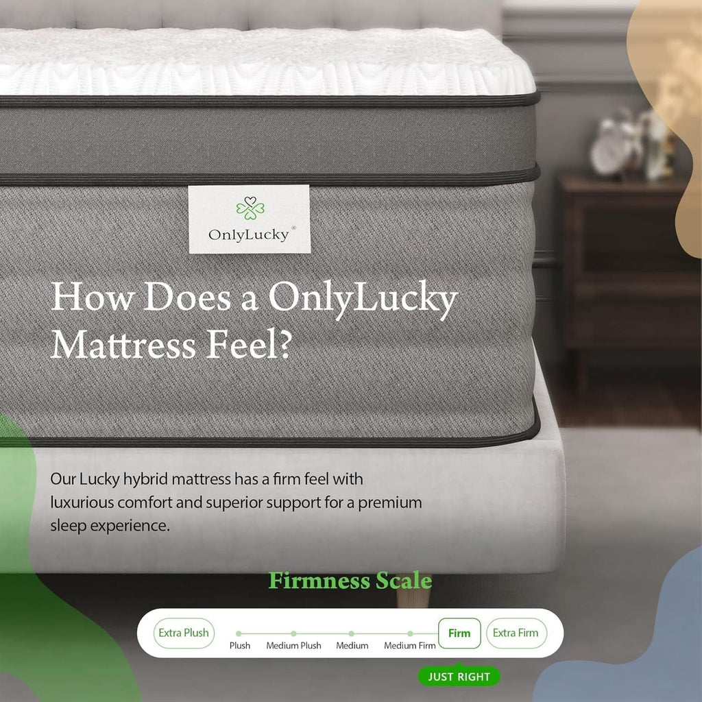 King Size Gel Memory Foam Hybrid Mattress Lumbar Support Plus