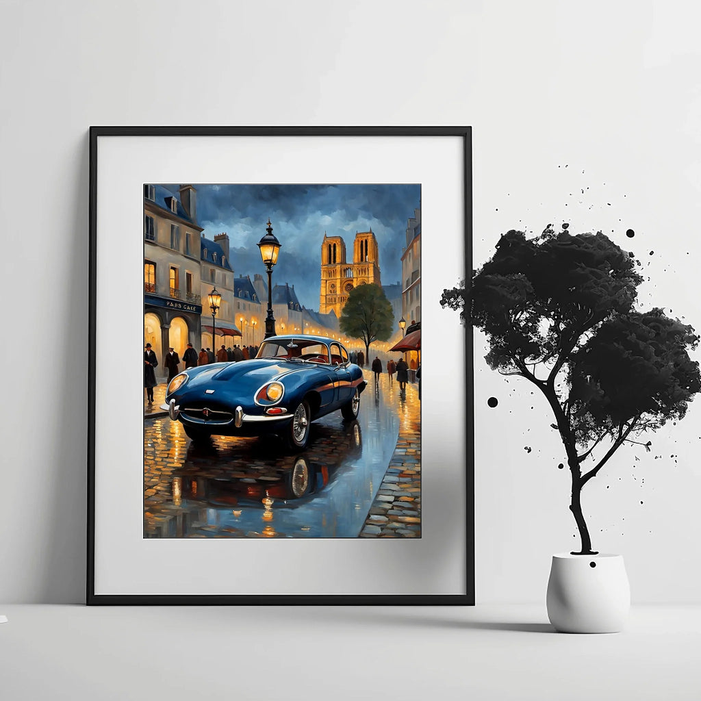 1961 E-Type Racing Beauty - Paris Edition | Poster Canvas