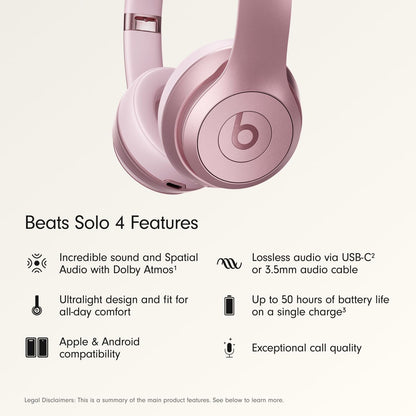 Beats Solo 4 Wireless Headphones with 20W Power Adapter - Slate Blue