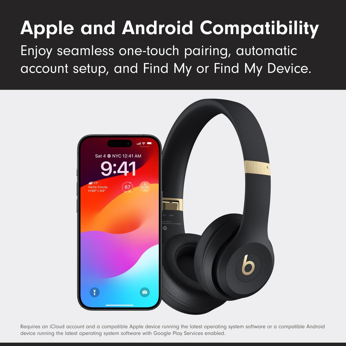 Beats Solo 4 Wireless Headphones with 20W Power Adapter - Slate Blue